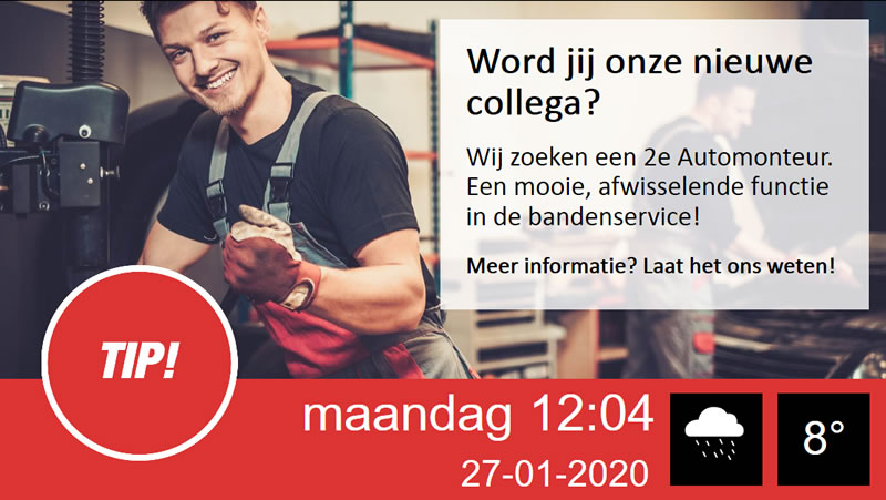 Voorbeeld Narrowcasting